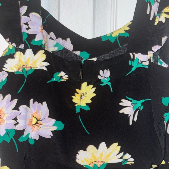 NWT, LOFT Floral Black Dress, Size 2 Petite - Picture 5 of 7